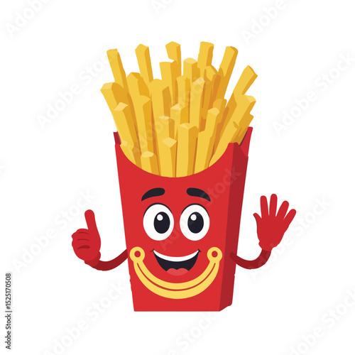 french fries in a red box
