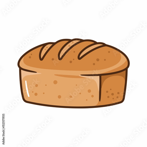 Freshly baked loaf of bread. Golden brown crust and soft interior. Perfect for sandwiches or toast. This image is ideal for bakery menus, cooking blogs,