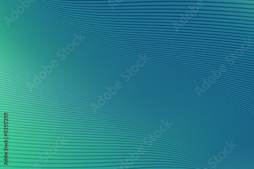 Abstract pattern wavy line on green and blue aurora light background. Vector illustration.