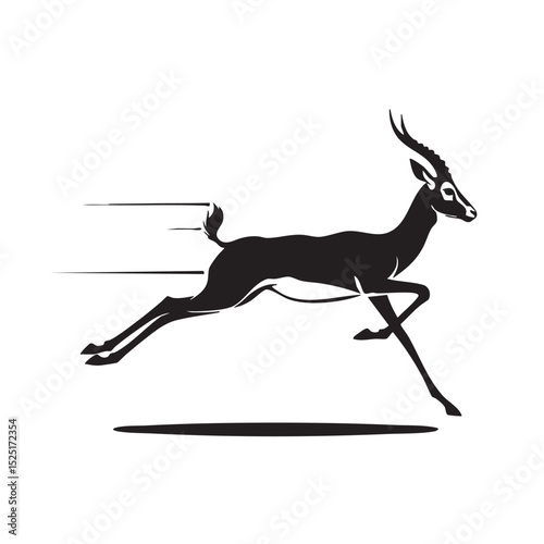 Majestic Gazelle in Motion A Stunning Vector Illustration of Speed and Grace