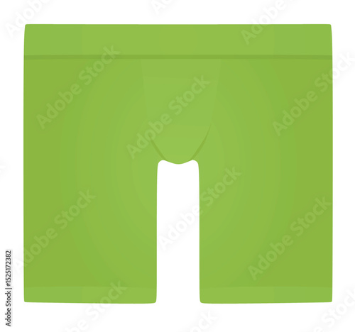 Men green underwear. front side. vector illustration	