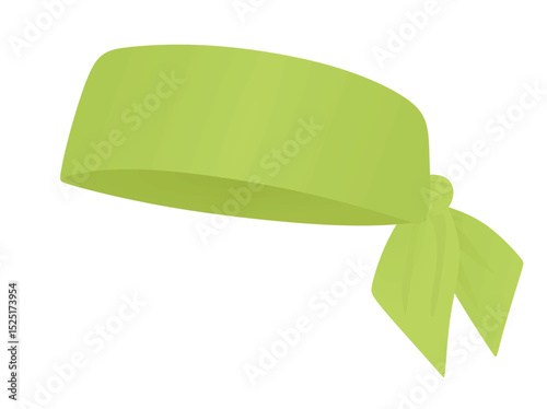 Green sport head band. vector illustration	