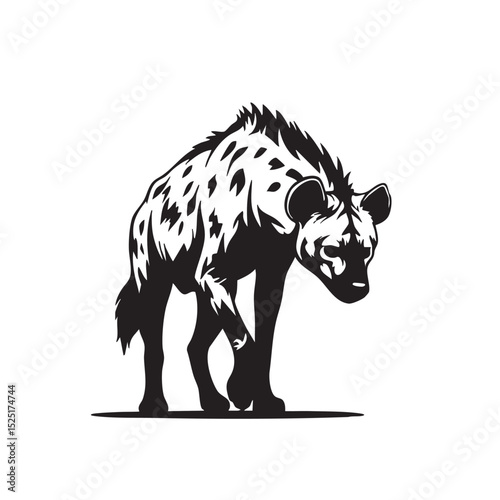 Spotted Hyena Illustration Wild Animal Vector Graphic Design