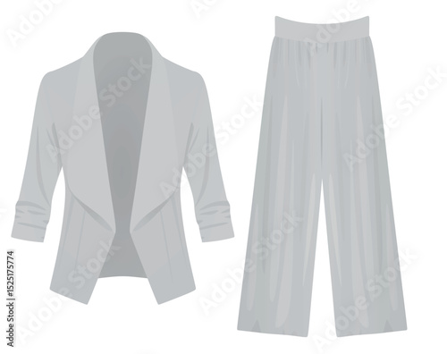 Female jumper and pants. vector illustration	