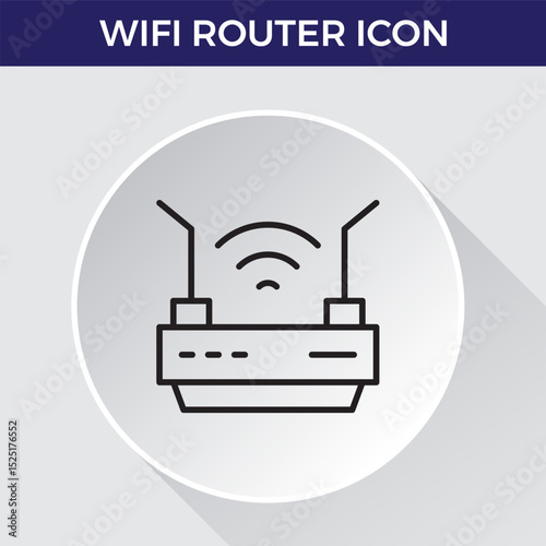 Wifi router line icon. Collection of vector symbol in trendy flat style on white background. Wifi router sings for design.