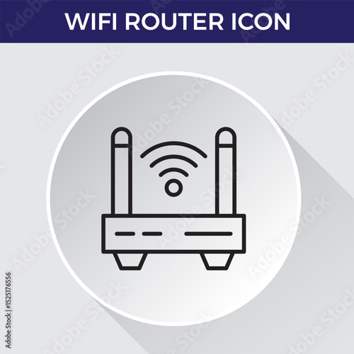Wifi router line icon. Collection of vector symbol in trendy flat style on white background. Wifi router sings for design.