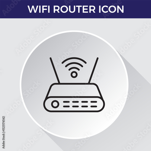 Wifi router line icon. Collection of vector symbol in trendy flat style on white background. Wifi router sings for design.