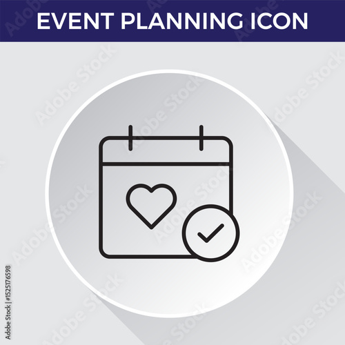 Event Planning Icon. Stylish and functional icons for organizers, perfect for scheduling, venue management, and event promotion, ideal for apps, websites, and marketing materials.