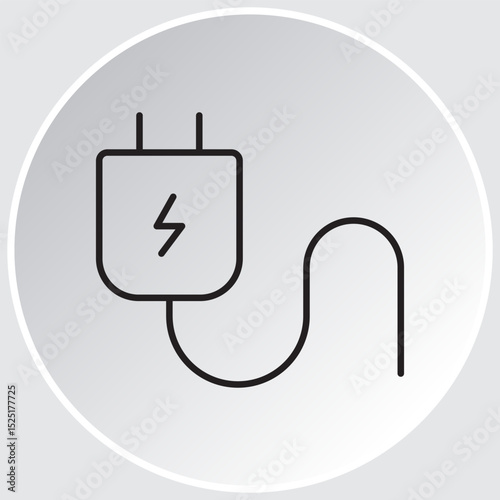Electronics outline icon. Vector illustration include icon - hardware, keyboard, disk, hvac, kitchen appliances, headphones, router, chip, computer outline pictogram for home devices.