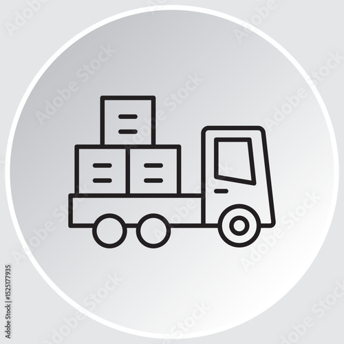 construction machinery line icon. Editable stroke. Vector illustration
