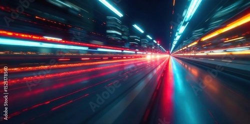 Dynamic abstract motion blur depicting fast-paced business activity, ideal for illustrating concepts of speed, growth, and progress in the corporate world , strategy, lines, leadership