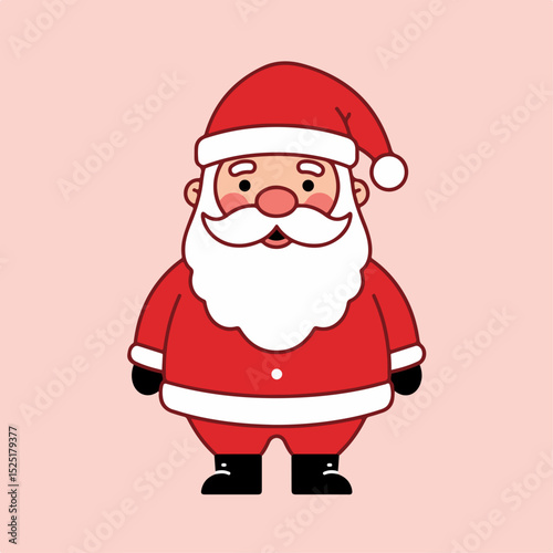 Cute Santa Claus illustration perfect for Christmas cards and festive decorations. This jolly Santa Claus design is ideal for holiday branding and winter celebrations.