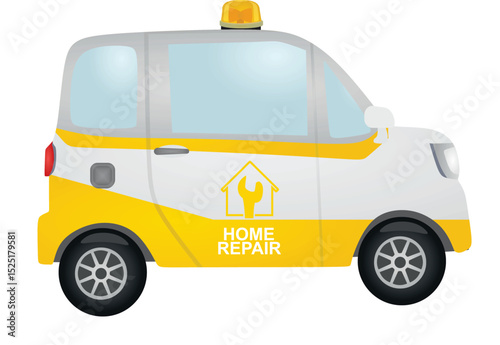 Home repair car. vector illustration