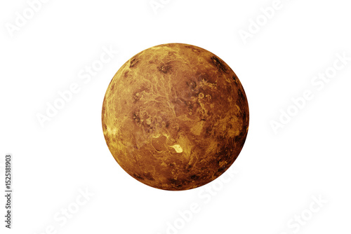 Fototapeta Naklejka Na Ścianę i Meble -  Planet Venus on transparent background, cut out. This image elements furnished by NASA.