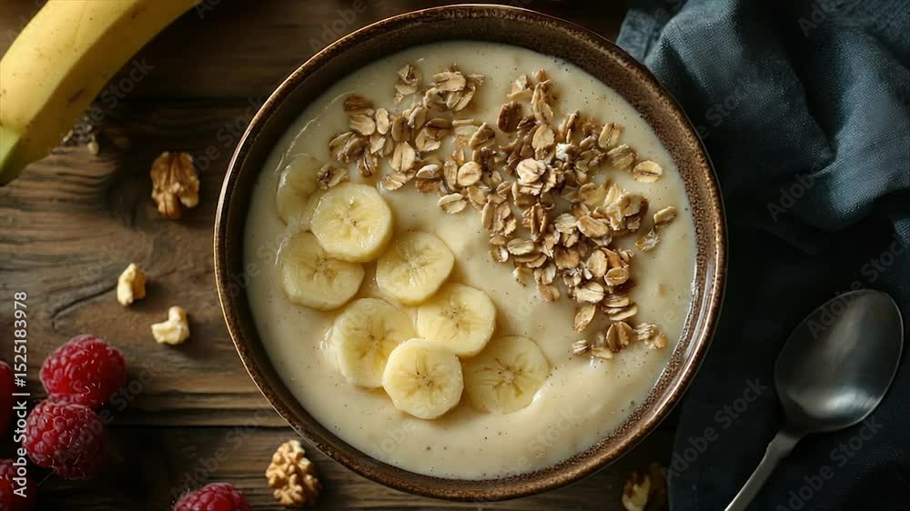 Healthy breakfast smoothie bowl