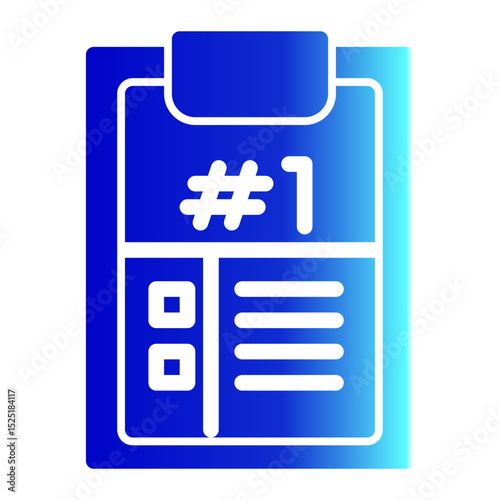 Urgent Priority Icon - Glyph Gradient Style for Task Arrangement & Clipboard.