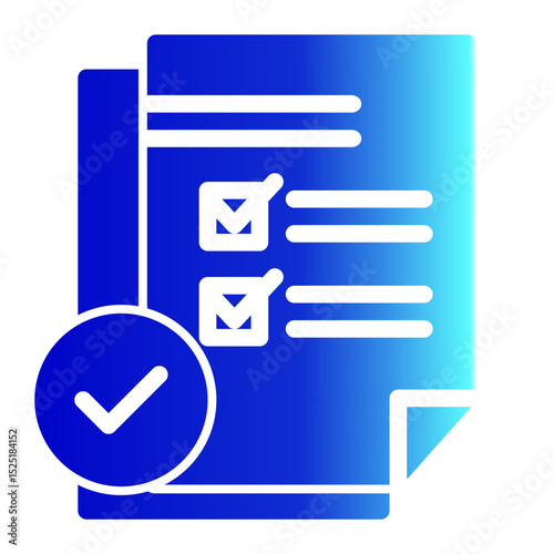 Task Checklist Icon - Glyph Gradient Style for To-Do Management.