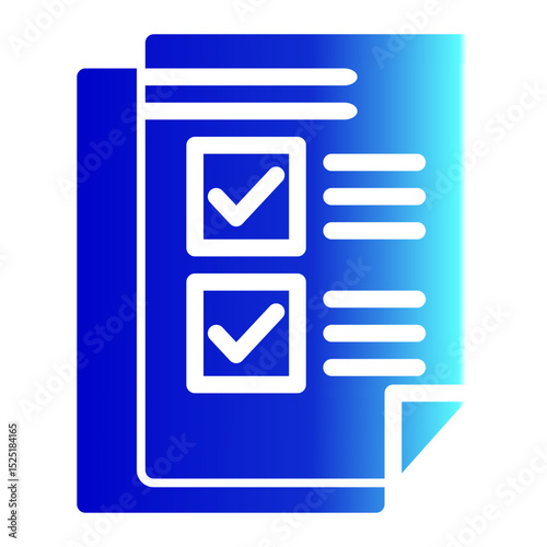 Work Order Icon - Glyph Gradient Style for Criteria & File Management.