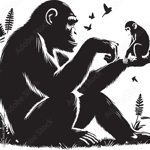 chimpanzee vector