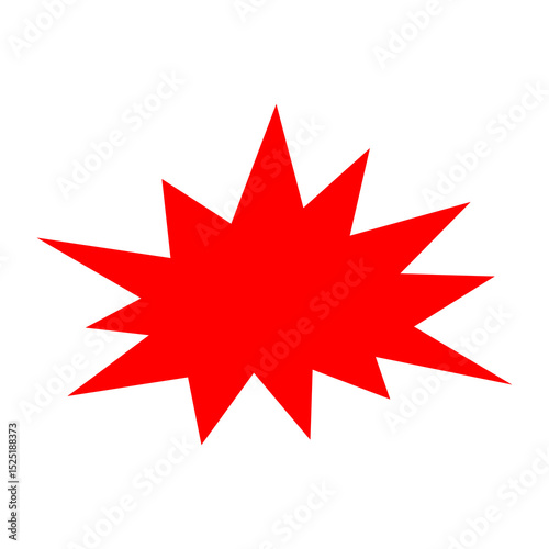 Wallpaper Mural Comic burst explosion vector, comic boom element, and speech bubble in red silhouette. Ideal for comic designs, pop art, and retro style illustration Torontodigital.ca