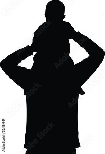 Parent Holding Child Silhouette - Family Bonding Moment