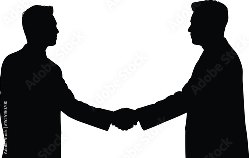 Handshake Silhouette - Business Agreement Concept