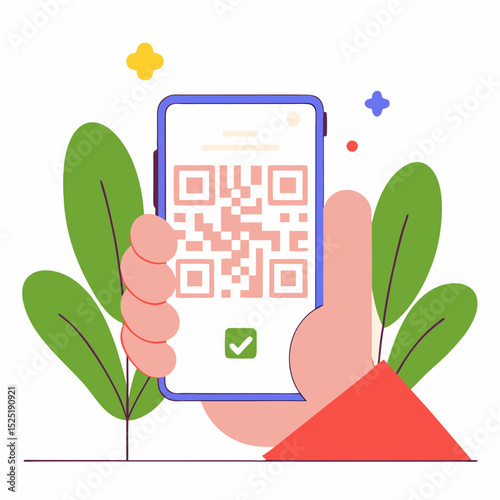 Medical QR code on smartphone screen