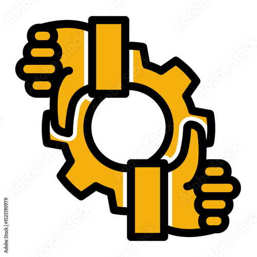 Review Feedback Icon - Glyph Color Lineal Style for Thumbs Up/Down Evaluation.