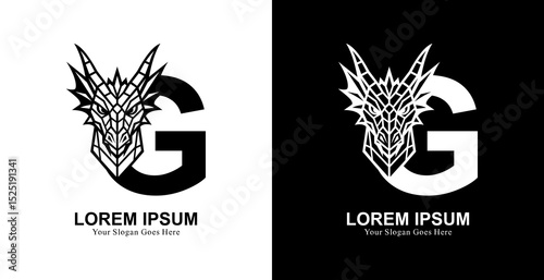 The logo design is in the form of a dragon's head combined with the letter G