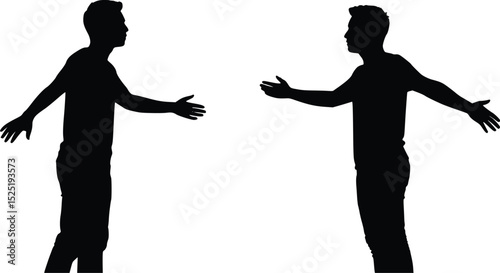 Reconciliation Silhouette - Outstretched Arms Gesture