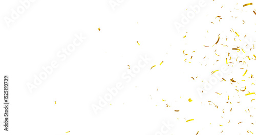 Colorful Confetti against a White Background Tranparent BG Confeti. Confetti partical isolated background. 3d Rendering Transparent Confetti.