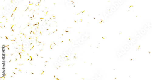 Colorful Confetti against a White Background Tranparent BG Confeti. Confetti partical isolated background. 3d Rendering Transparent Confetti.