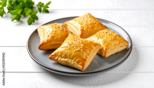 Golden Sesame Puff Pastry Squares.