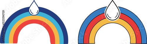 World Breastfeeding Week Rainbow Vector Illustration
