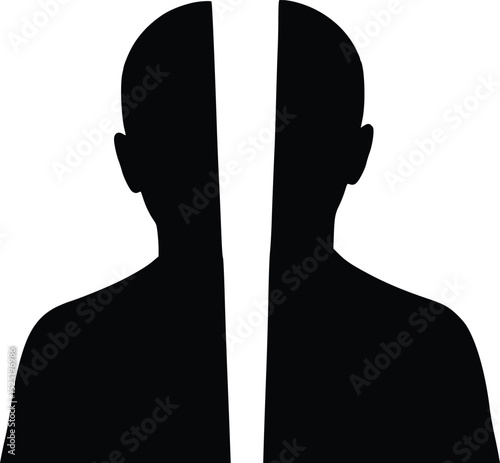 Shadow Self Silhouette - Inner Conflict Duality