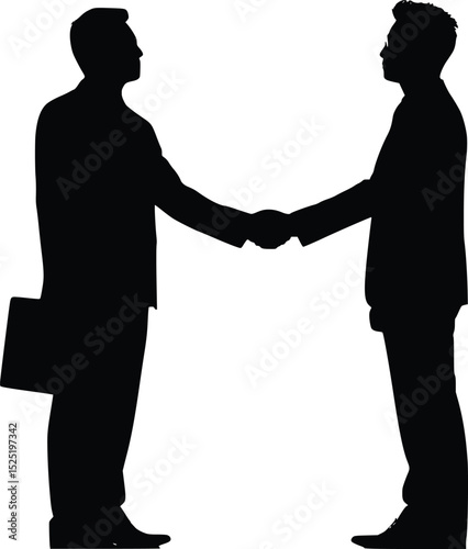 Handshake Agreement Silhouette - Respectful Mutual Deal