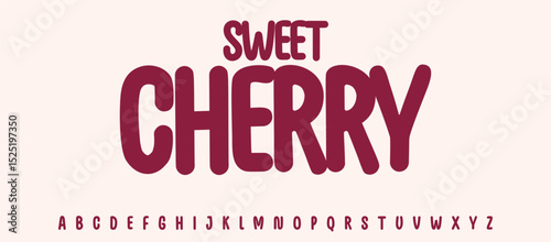 Summer fruit lettering, cartoon joyful colored alphabet, rounded playful font for bright kid fresh product headline, friendly logo. Childish typographic design. Packaging typography. Vector typeset