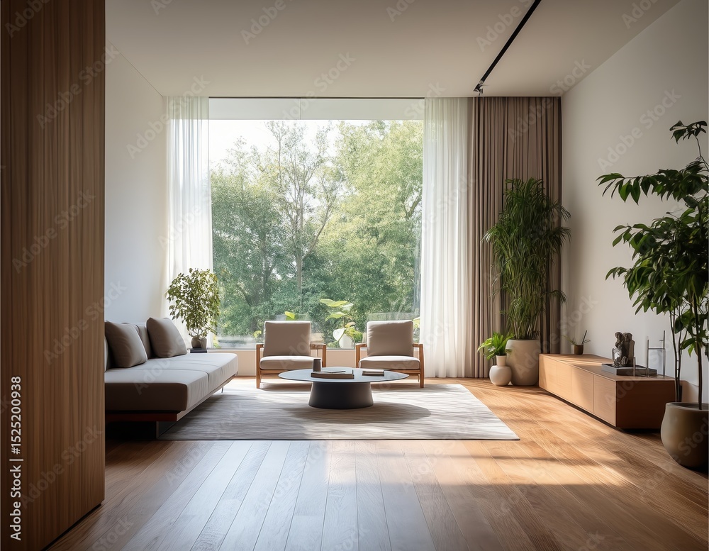 Fototapeta premium modern minimalist living room