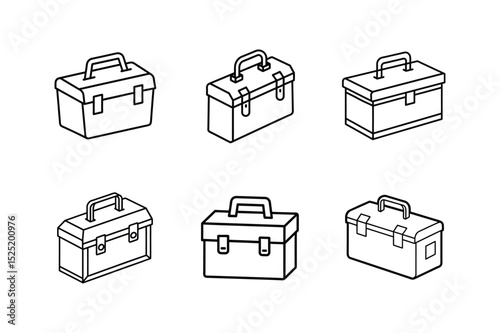 toolbox line art vector illustration