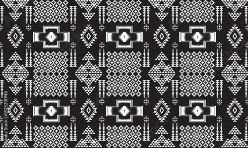 Haku Geometric Moroccan Tribal.seamless pattern. Native ornament. Ethnic South Western decor style. Boho ornament. Mexican blanket, rug. Woven carpet . Print.pillowcase.chair