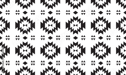 Haku Geometric Moroccan Tribal.seamless pattern. Native ornament. Ethnic South Western decor style. Boho ornament. Mexican blanket, rug. Woven carpet . Print.pillowcase.chair