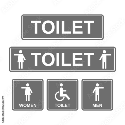 toilet symbol pack, toilet icon pack isolated on transparent background