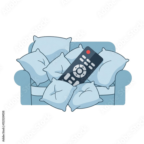 Remote lost in couch – represents common home scenario.