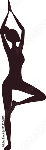 Silhouette of a woman in a yoga pose