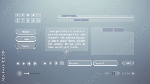 User interface elements for mobile app. UI icons set. Vector. Simple modern design. For mobile, web, social media, business. Neomorphs. Flat style eps10 illustration. White color. tools and buttons.