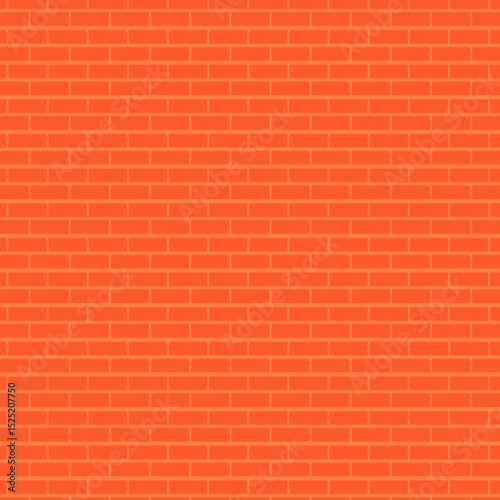 Orange Brick Wall Seamless Pattern