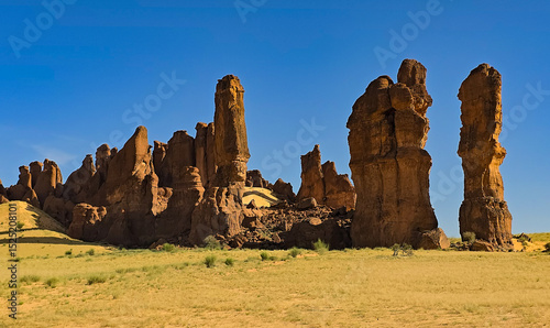 Rock formations in Chad Africa  photo