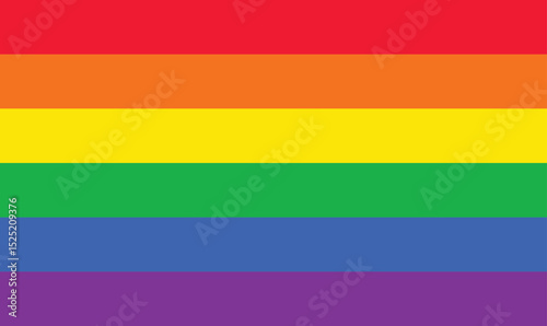 Lesbian, gay, bisexual, and transgender flag. Rainbow pride flag of LGBT organization. Vector illustration 
