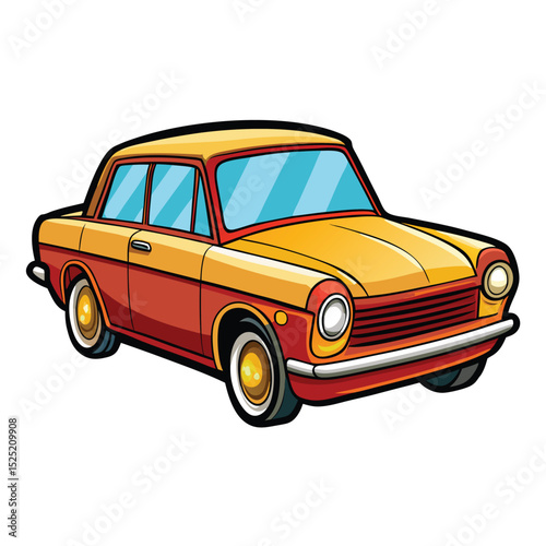 Vintage Car Illustration Classic Retro Automobile Design