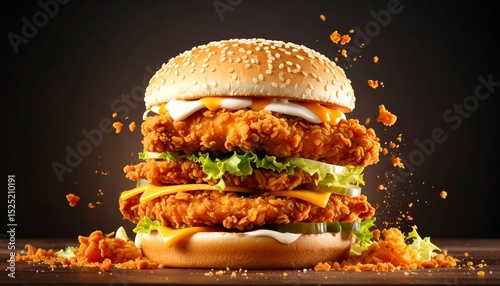 Double Chicken Burger Explosion.